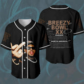 Chris Brown Concert Tour Breezy Bowl XX 2025 Europe & North America Stadium World Tour Official Baseball Jersey - Get Trend Merch