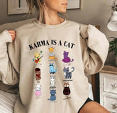 Karma Is A Cat Shirt – Taylor Swift Inspired Cat Album Eras Shirt, Swiftie Fan Gift Sweatshirt - Get Trend Merch
