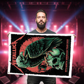 Metallica 2-Sided House Flag, M72 North American Tour 2025, Concert Artwork by Rhys Cooper, Black & Red Skull Eagle Design Flag - Get Trend Merch
